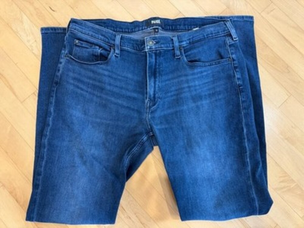 PAIGE Federal Slim Straight Leg Men's Jeans in Dark Blue Wash Size 36x32